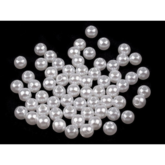 Plastic imitation pearl beads glance ø5 mm - Cream (10 Grams) Plastic imitation pearl beads glance ø5 mm - Cream (10 Grams)