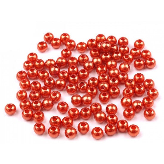 Plastic imitation pearl beads glance ø5 mm - Cream (10 Grams) Plastic imitation pearl beads glance ø5 mm - Cream (10 Grams)