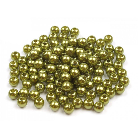 Plastic imitation pearl beads glance ø5 mm - Cream (10 Grams) Plastic imitation pearl beads glance ø5 mm - Cream (10 Grams)
