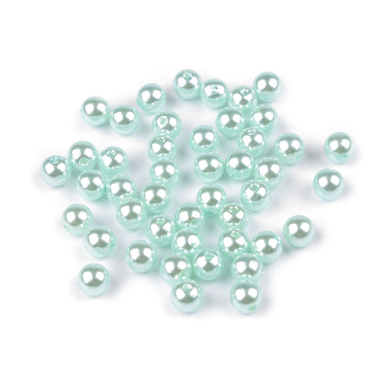 Plastikowe koraliki woskowane / perły glance ø8 mm - Szary (100 Gramy) Plastikowe koraliki woskowane / perły glance ø8 mm - Szary (100 Gramy)