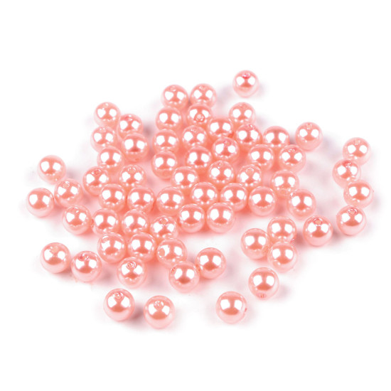 Plastikowe koraliki woskowane / perły glance ø8 mm - Szary (100 Gramy) Plastikowe koraliki woskowane / perły glance ø8 mm - Szary (100 Gramy)