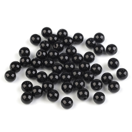 Plastikowe koraliki woskowane / perły glance ø8 mm - Szary (100 Gramy) Plastikowe koraliki woskowane / perły glance ø8 mm - Szary (100 Gramy)