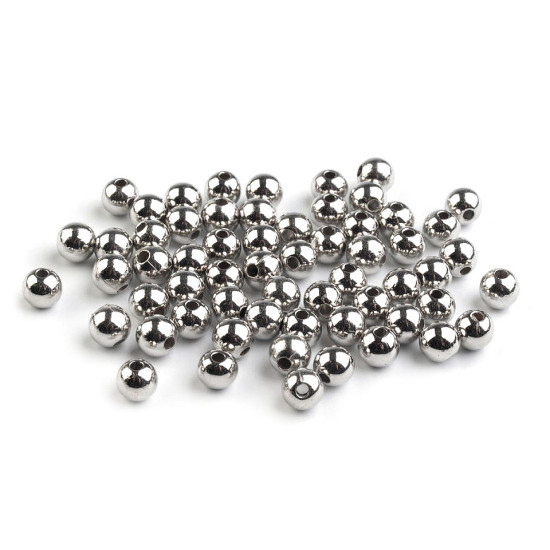 Mărgele plastic glance metalic, ø6 mm - Argintiu închis (100 Grame) Mărgele plastic glance metalic, ø6 mm - Argintiu închis (100 Grame)