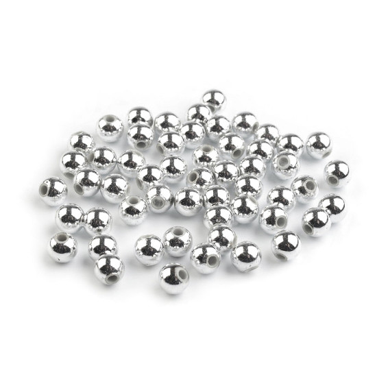 Mărgele plastic glance metalic, ø6 mm - Argintiu închis (100 Grame) Mărgele plastic glance metalic, ø6 mm - Argintiu închis (100 Grame)