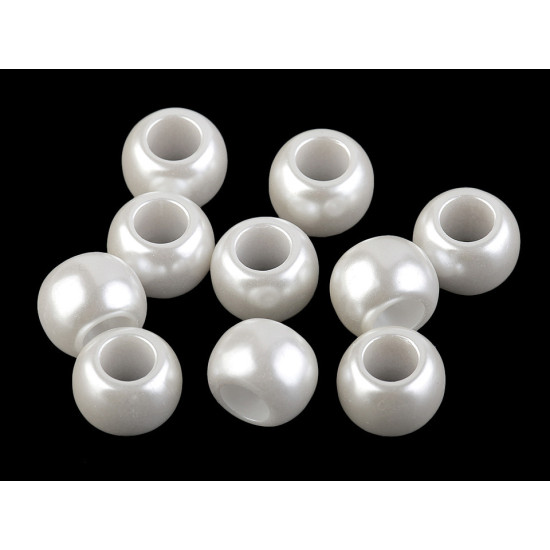 Koraliki plastikowe duży otwór do przewlekania 11x15 mm - Różowy jasny (500 Sztuki) Koraliki plastikowe duży otwór do przewlekania 11x15 mm - Różowy jasny (500 Sztuki)