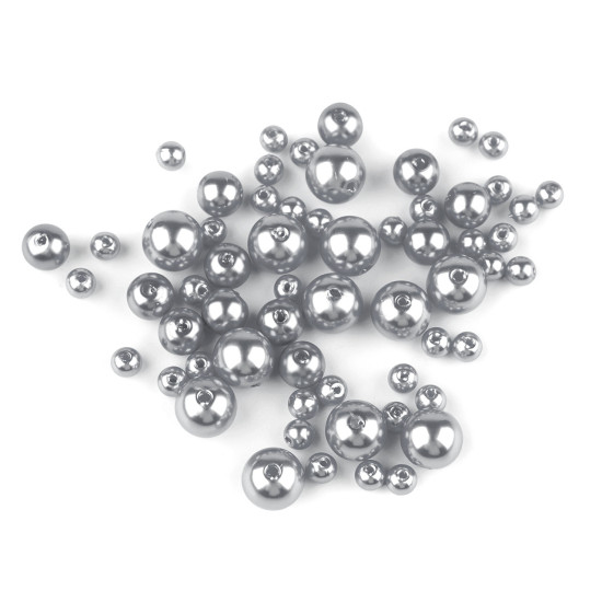 Imitation de perle en plastique glance, mélange de tailles - Blanc (4 Sachets) Imitation de perle en plastique glance, mélange de tailles - Blanc (4 Sachets)
