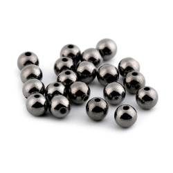 Plastikowe koraliki / perły glance metalic ø8 mm - Antracyt (100 Gramy)