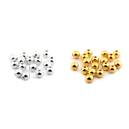 Plastikowe koraliki / perły glance metalic ø8 mm - Srebrny ciemn (100 Gramy) Plastikowe koraliki / perły glance metalic ø8 mm - Srebrny ciemn (100 Gramy)