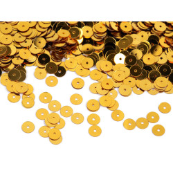 Loose flat sequins ø6 mm metallic - Gold (50 Grams)