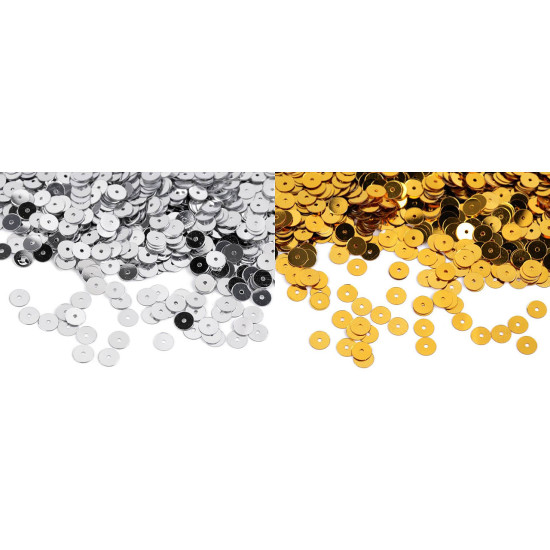 Loose flat sequins ø6 mm metallic - Gold (50 Grams)