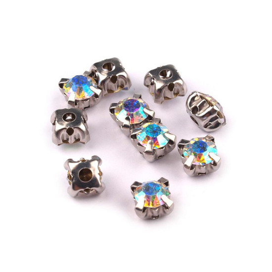 Dżety w oprawie do przyszycia ø10 mm - Crystal (40 Sztuki) Dżety w oprawie do przyszycia ø10 mm - Crystal (40 Sztuki)