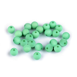 Matte acrylic beads ø8 mm - Lig. pastelgreen (25 Pieces)