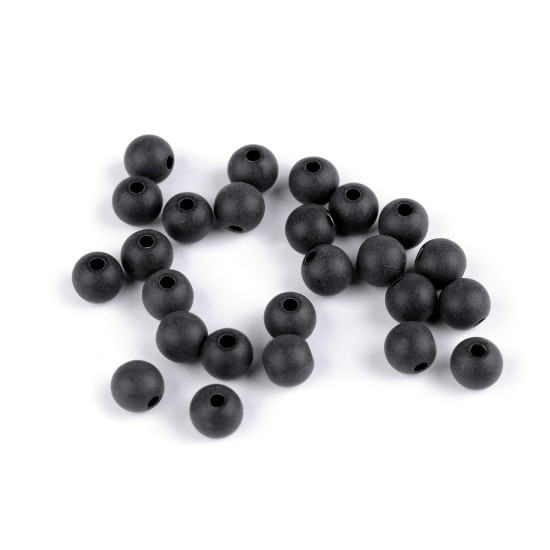 Matte acrylic beads ø8 mm - Anthracite (250 Pieces)