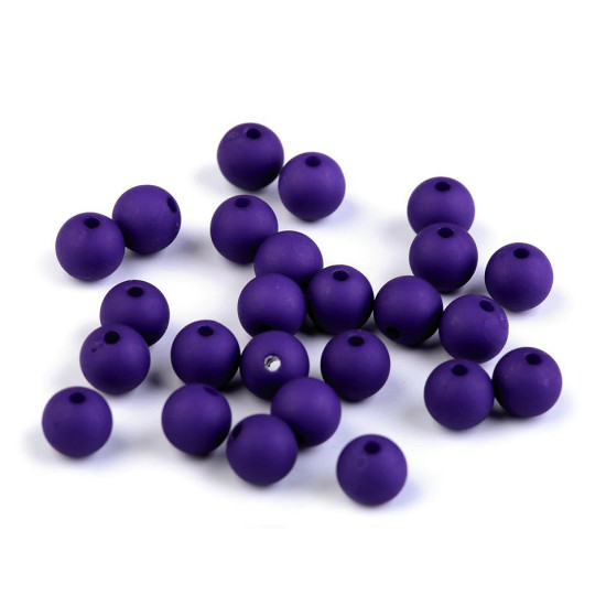 Matte acrylic beads ø8 mm - Anthracite (250 Pieces)