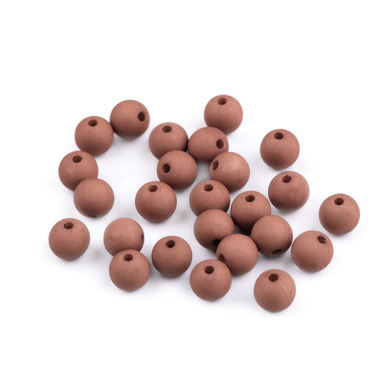 Matte acrylic beads ø8 mm - Anthracite (250 Pieces)