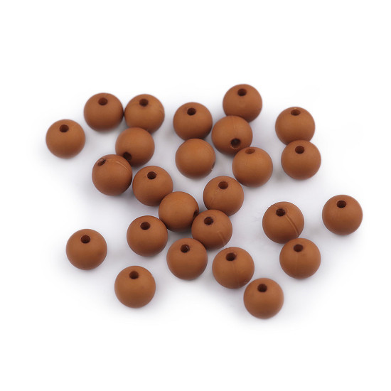 Matte acrylic beads ø8 mm - Anthracite (250 Pieces)