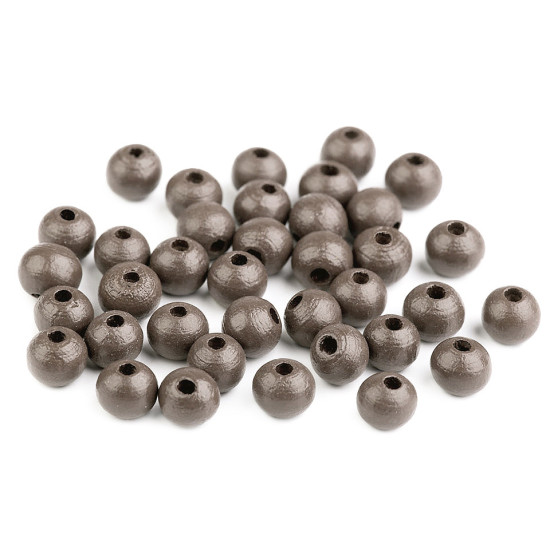 Koraliki drewniane ø8 mm - Czerwony (100 Gramy)