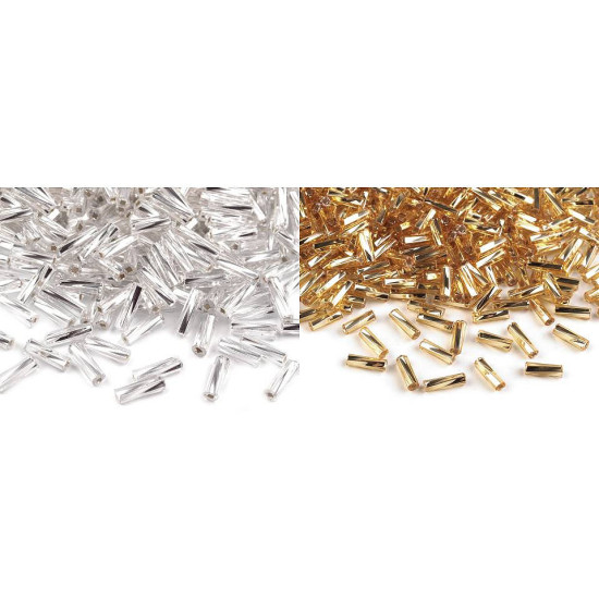 Rokail - koraliki szklane preciosa 6mm rurki - Srebrny (20 Gramy) Rokail - koraliki szklane preciosa 6mm rurki - Srebrny (20 Gramy)