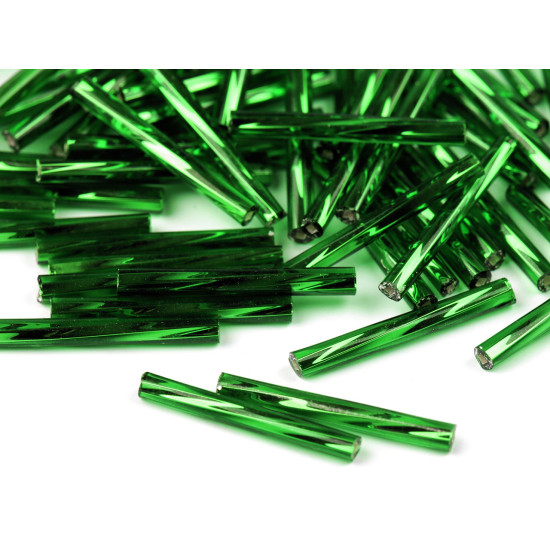 Rokail - koraliki szklane preciosa 20mm rureczki skręcane - Srebrny (200 Gramy) Rokail - koraliki szklane preciosa 20mm rureczki skręcane - Srebrny (200 Gramy)