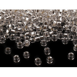 Rokail preciosa 8/0 - 3 mm z powlekaną dziurką - Srebrny (20 Gramy)