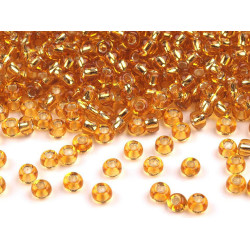 Rokail preciosa 8/0 - 3 mm z powlekaną dziurką - Złoty (20 Gramy)
