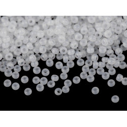 Rokail - koraliki szklane preciosa 10/0 - 2,3 mm z połyskiem - White (20 Gramy)