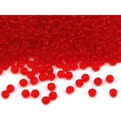 Rokail - koraliki szklane preciosa 10/0 - 2,3 mm z połyskiem - Czerwona truskawka (20 Gramy)