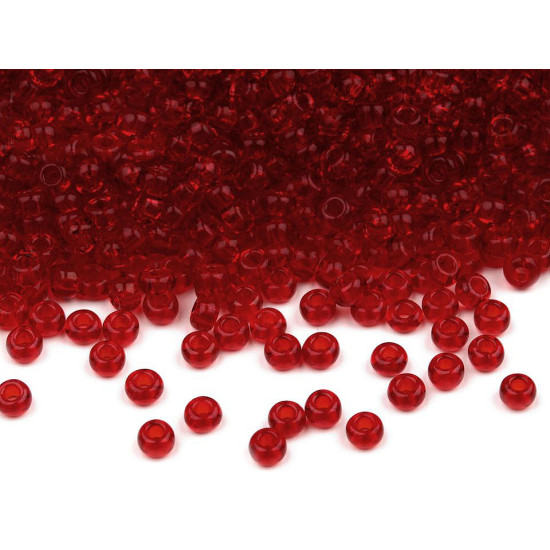 Rokail - koraliki szklane preciosa 10/0 - 2,3 mm z połyskiem - Czerwona truskawka (20 Gramy) Rokail - koraliki szklane preciosa 10/0 - 2,3 mm z połyskiem - Czerwona truskawka (20 Gramy)