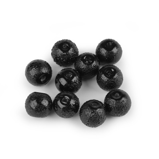 Üveg teklagyöngyök irdaltak ø8 mm - Fehér (40 Darabok) Üveg teklagyöngyök irdaltak ø8 mm - Fehér (40 Darabok)