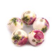 Perles à fleurs rondes en porcelaine, ø 12 mm - Jonquille jaune (10 Pièces) Perles à fleurs rondes en porcelaine, ø 12 mm - Jonquille jaune (10 Pièces)