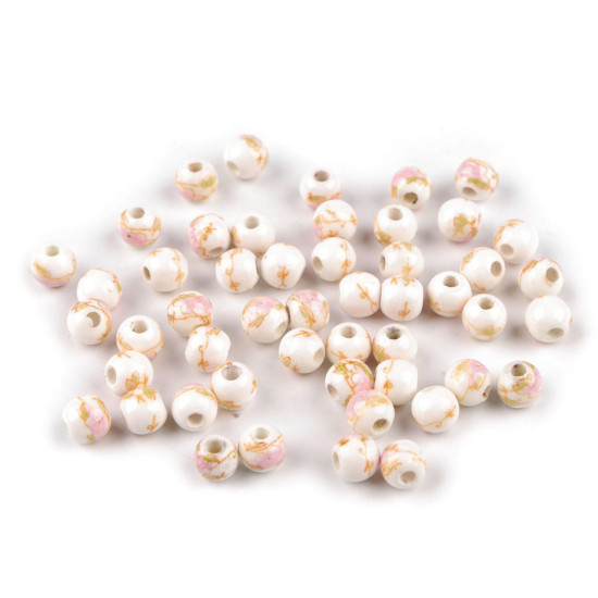 Koraliki porcelanowe kwiaty ø 6 mm - Niebieski lodowy (10 Sztuki) Koraliki porcelanowe kwiaty ø 6 mm - Niebieski lodowy (10 Sztuki)