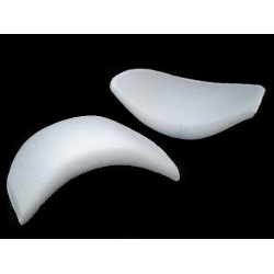 Shoulder pads thickness 14 mm embroidered edge - White (100 Pairs)