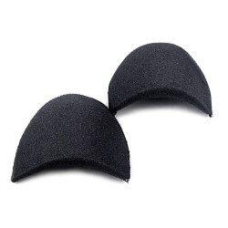 Shoulder pads thickness 14 mm embroidered edge - Black (100 Pairs)