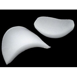 Shoulder pads thickness 16-18 mm embroidered edge - White (10 Pairs)