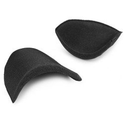 Shoulder pads thickness 16-18 mm embroidered edge - Black (10 Pairs)