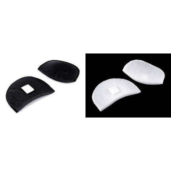 Shoulder pads with velcro thickness 10 mm embroidered edge - White (20 Pairs) Shoulder pads with velcro thickness 10 mm embroidered edge - White (20 Pairs)