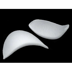 Shoulder pads thickness 10 mm embroidered edge - White (100 Pairs)