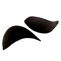 Shoulder pads thickness 10 mm embroidered edge - Black (100 Pairs)
