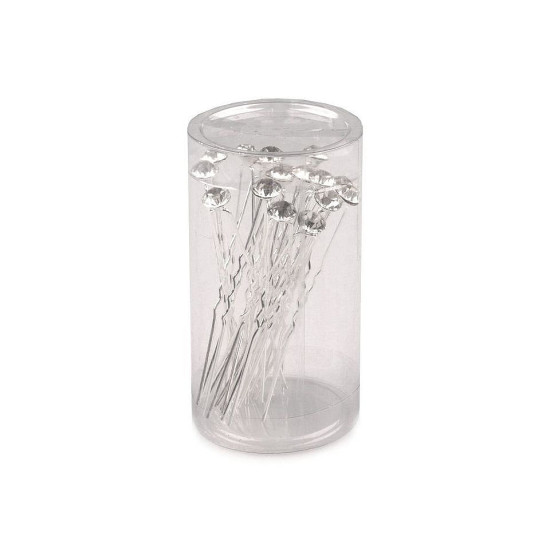 Ace de par cu stras, ø7,2 mm - Cristal (20 Bucăți) Ace de par cu stras, ø7,2 mm - Cristal (20 Bucăți)