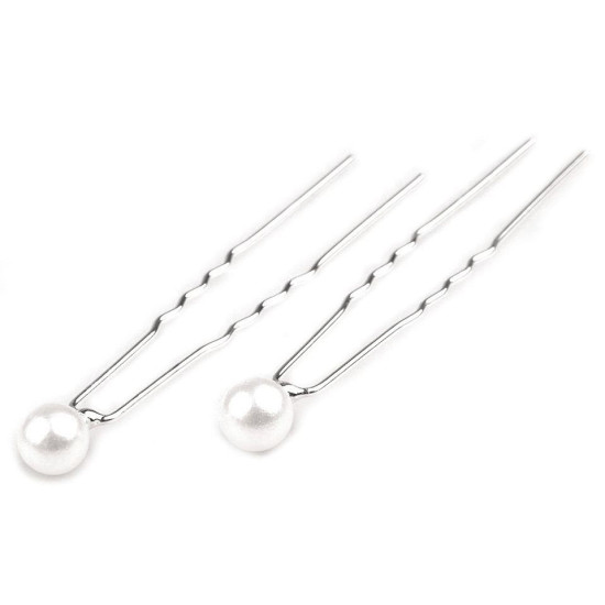 Ace de păr cu perlă, ø8 mm - Sidef (2 Bucăți) Ace de păr cu perlă, ø8 mm - Sidef (2 Bucăți)