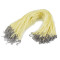 Cordon à plusieurs rangées avec fermoir, longueur 43 cm - Blanc jaune (10 Pièces)