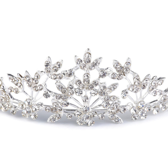Diadem / tiara sztrasowa z oczkami - Crystal (3 Sztuki) Diadem / tiara sztrasowa z oczkami - Crystal (3 Sztuki)