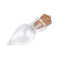 Flacon à suspendre en verre, avec bouchon de liège, 13 x 37 mm - Transparent (10 Fioles)