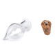 Buteleczka szklana z korkiem zawieszka 13x37 mm kropla - Transparent (10 Fiolki) Buteleczka szklana z korkiem zawieszka 13x37 mm kropla - Transparent (10 Fiolki)