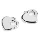 Plastic charm heart 24x24 mm - Silver (5 Pieces)