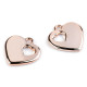 Plastic charm heart 24x24 mm - Silver (5 Pieces)