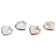 Plastic charm heart 24x24 mm - Silver (5 Pieces)