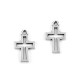 Charm pendant 11x17 mm cross - Platinum (10 Pieces)