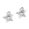 Csillag medál 12x12 mm - Platina (10 Darabok)
