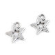 Csillag medál 12x12 mm - Platina (10 Darabok)